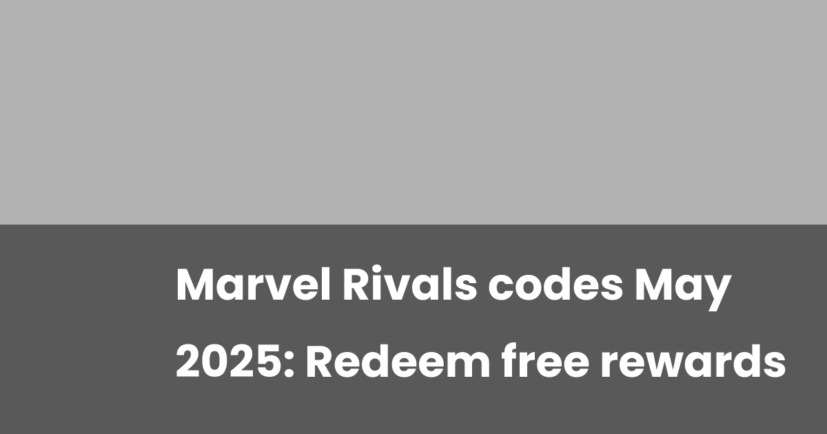 Marvel Rivals codes May 2025 Redeem free rewards esports.gg